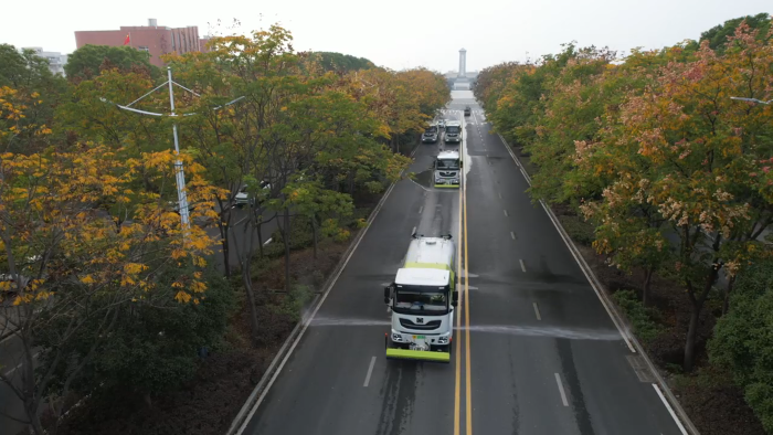 1+1＞2！徐工“洗掃清洗”黃金搭檔，還原美麗天門靚麗本色