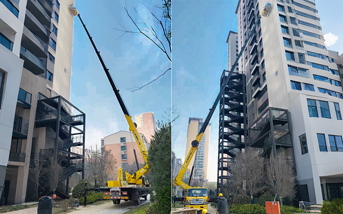 高樓施工遇 “攔路虎”？徐工 GKS45A 小飛臂 “精準(zhǔn)走位”